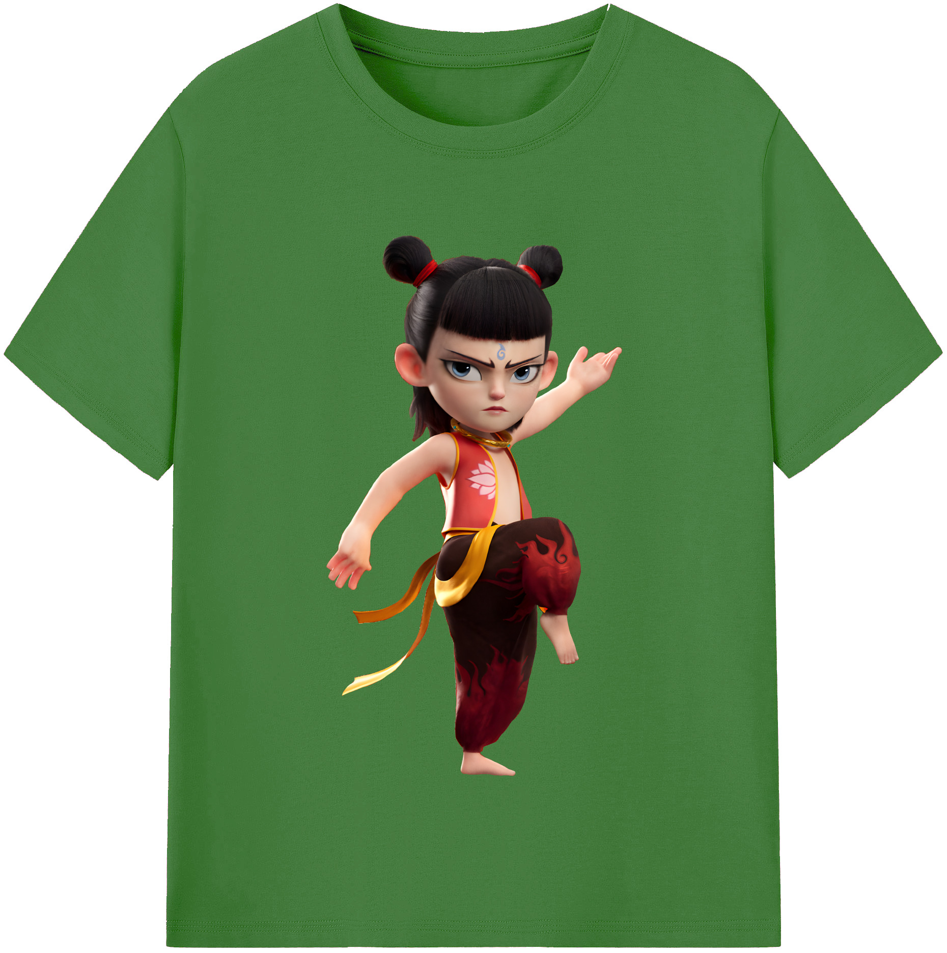 （画像用） Ne Zha 2 ナタ 魔童の大暴れ レディースカジュアルプリントTシャツ（綿100％）